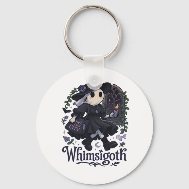 Whimsigoth With City Classic – Urban Magic Meets F Keychain (Front)