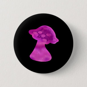 Whimsigoth Zen Pattern Mushroom 2 Inch Round Button