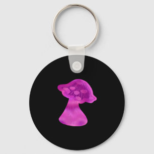 Whimsigoth Zen Pattern Mushroom Keychain