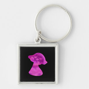 Whimsigoth Zen Pattern Mushroom Keychain