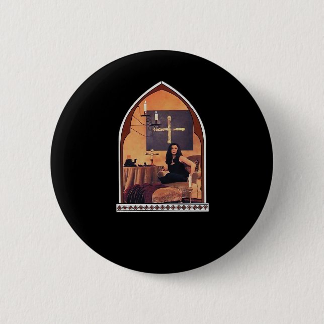 Whimsigothic Cathedral Window Classic 2 Inch Round Button (Front)