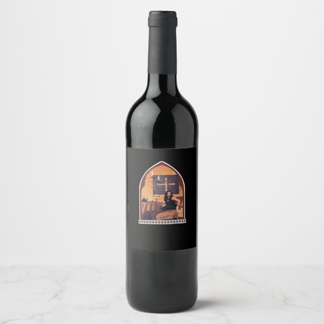 Whimsigothic Cathedral Window Classic Wine Label (Front)