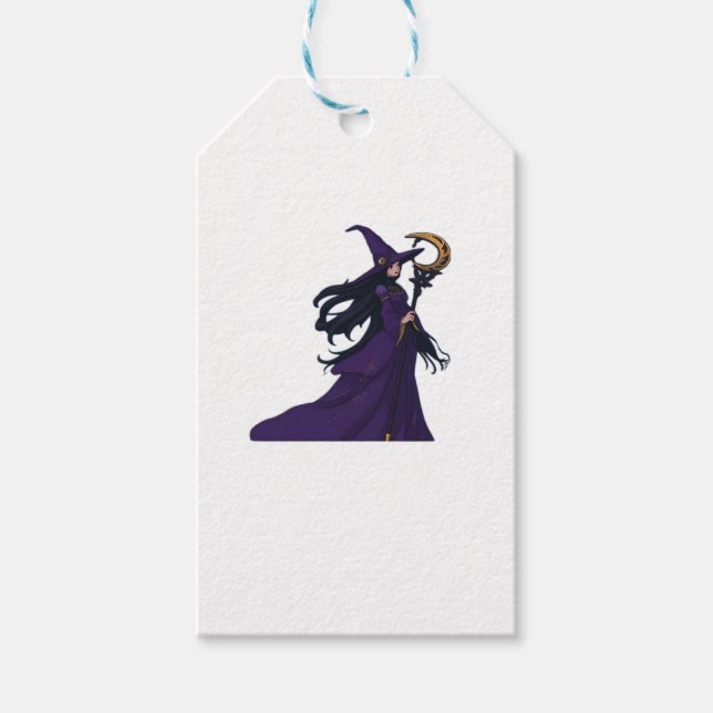 Whimsigothic Moon Witch Gift Tags (Front)
