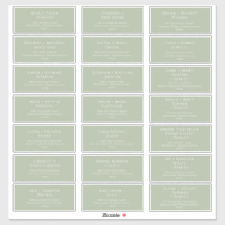 Whimssage Script Sage Mariage Étiquettes de adress