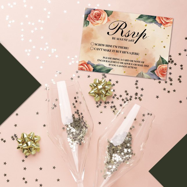 Whimssy Funny Floral Divorce Party RSVP (Créateur téléchargé)