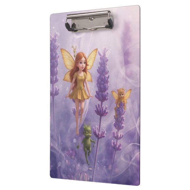 Whimsy Among the Purple Blooms Clipboard (Left)