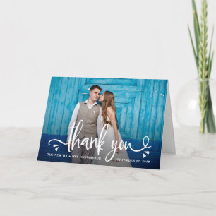 Whimsy and Charm Wedding Thank You with Photo Card