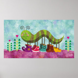 whimsy caterpillar poster