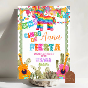 Whimsy Cinco De Fiesta Mexican Piñata Birthday Invitation