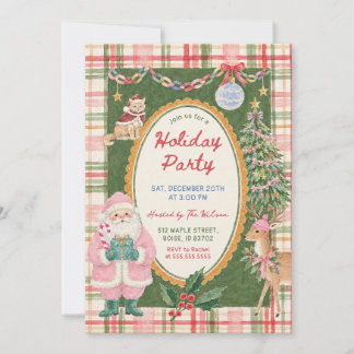 Whimsy Colourful Christmas Christmas Party Invitation