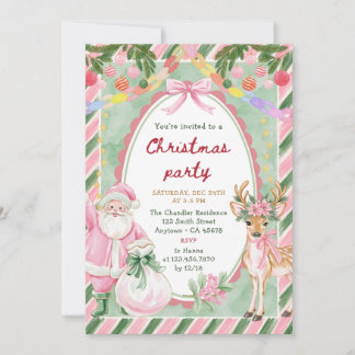 Whimsy Colourful Christmas Party Invitation