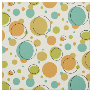 Whimsy Colourful Circles Mid Century Modern Fabric