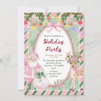 Whimsy Colourful Holiday Party Invitation