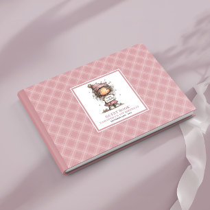 Whimsy dusty pink girl 9th birthday party guest book
