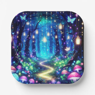  Whimsy Elegant Enchanted Forest Baby Shower Paper Plate