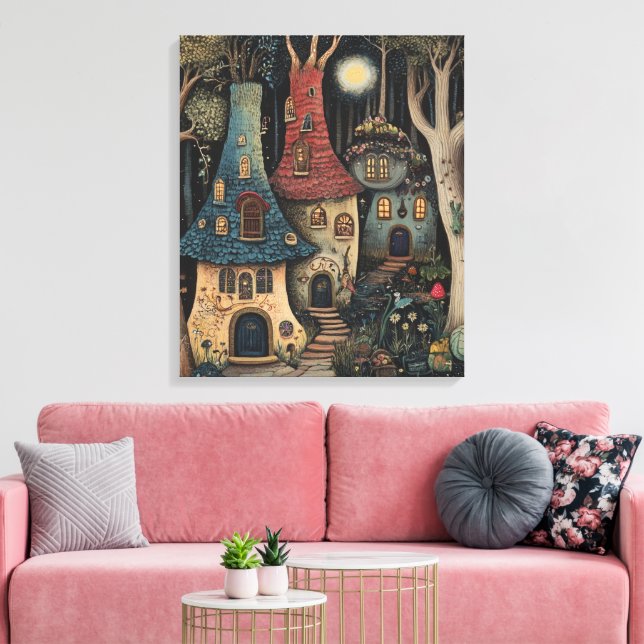 Whimsy-Enchanted-Forest Canvas Print (Insitu(LivingRoom))