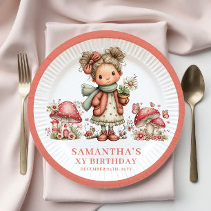 Whimsy Fairy 8th Birthday Blush Pink Plates
