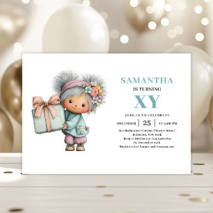 Whimsy Fairy Girl 9th Birthday Magical Pastel  Invitation