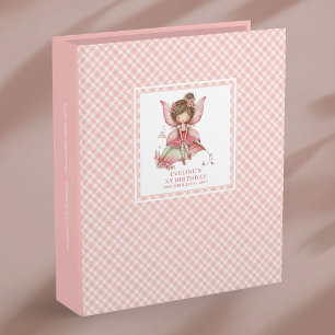 Whimsy Fairy Girl Birthday Blush Floral Memory   Binder