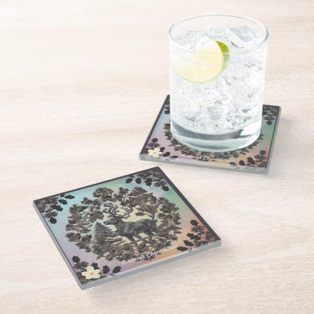 "Whimsy Fantasy" Glass Coaster (Angled)