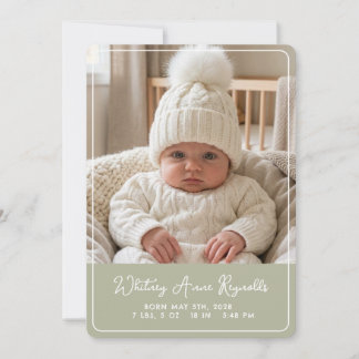 Whimsy Flat Announcement Card