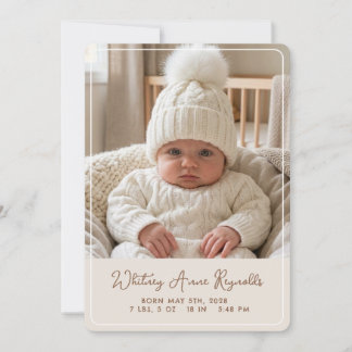 Whimsy Flat Announcement Card