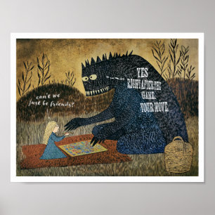WHIMSY! GIRL AND MONSTER PLAY BOARD GAMES no. 2 Poster