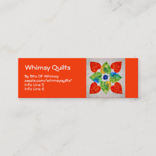 Whimsy Hearts Quilt - Block #1 Mini Business Card