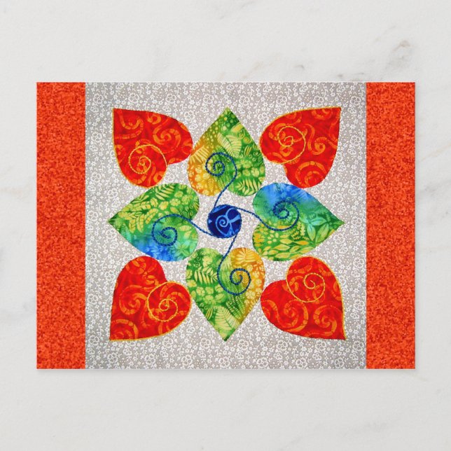 Whimsy Hearts Quilt - Block #1 Postcard (Front)