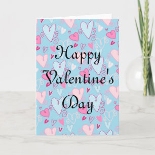 Whimsy Hearts Valentine's Day Greeting Card D2