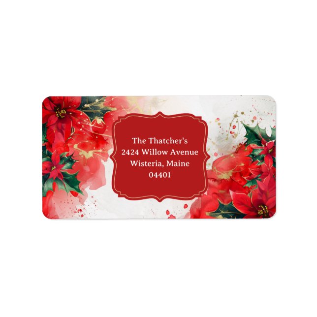 Whimsy in Christmas Garlands Return Address Labels (Front)