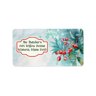 Whimsy in Christmas Garlands Return Address Labels