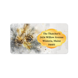 Whimsy in Christmas Garlands Return Address Labels