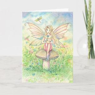 Whimsy In Pink Fairy Greeting Card