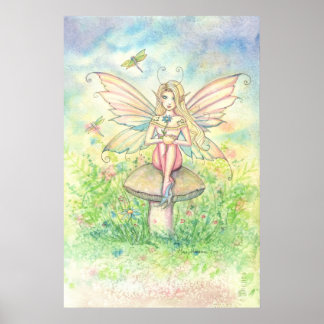 Whimsy In Pink Sweet Fairy Poster