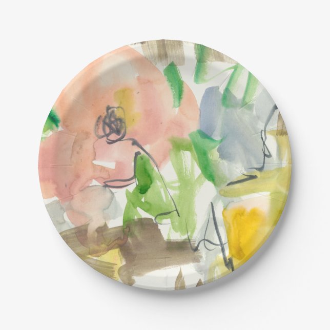 Whimsy in The Garden II Paper Plate (Front)