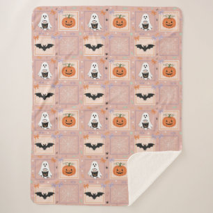 Whimsy in the Pumpkin Patch Sherpa Blanket