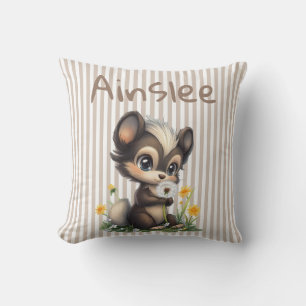 Whimsy in the Wildflowers Throw Pillow