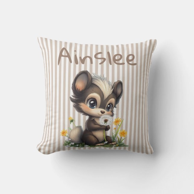  Whimsy in the Wildflowers Throw Pillow (Front)
