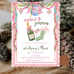 Whimsy Jingle and Jammies Christmas Party Invitation
