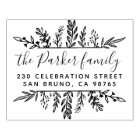 Whimsy Leaves Frame Family Name & Return Address