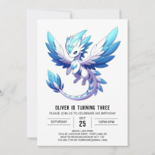 Whimsy Magical Dragon Birthday Invitation