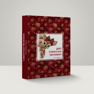 Whimsy Peeking Fawn Holiday Scrapbook Album Binder