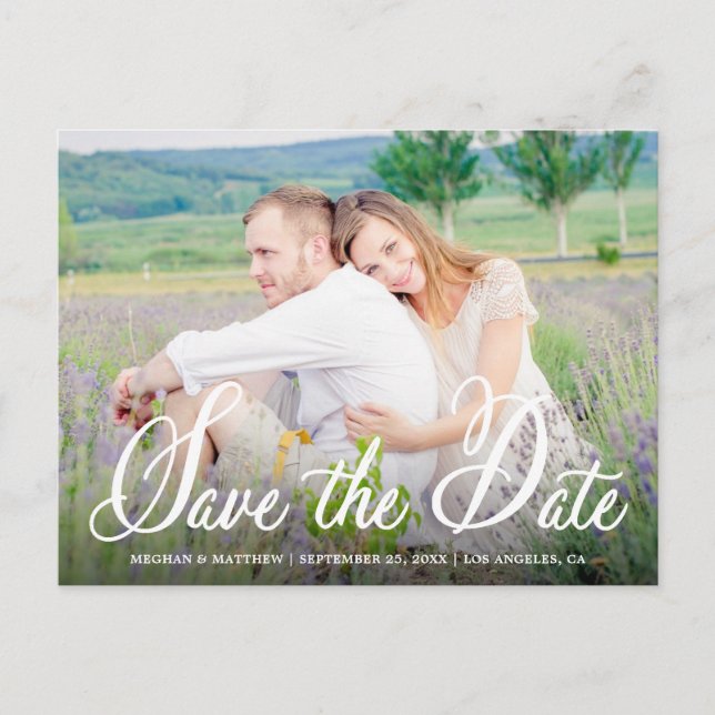 Whimsy Photo Enregistrer la date Annonce Carte pos (Devant)