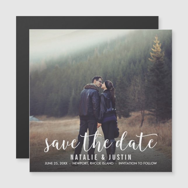Whimsy Photo Save the Date Announcement (Front/Back)