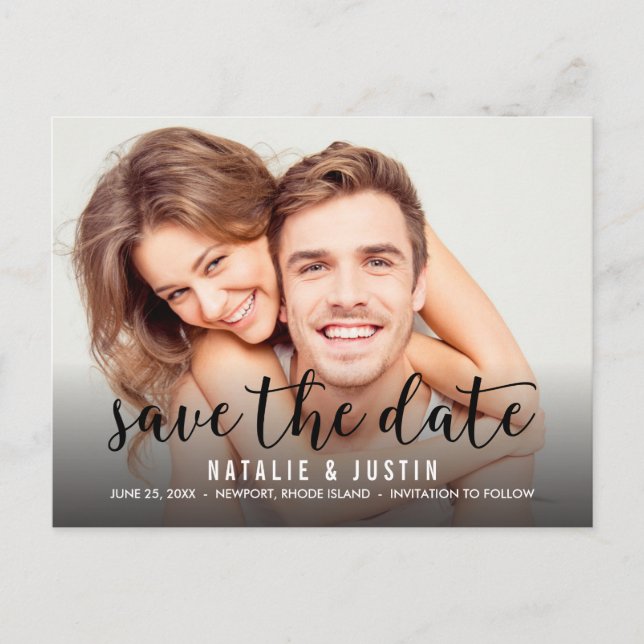 Whimsy Photo Save the Date Announcement (Front)