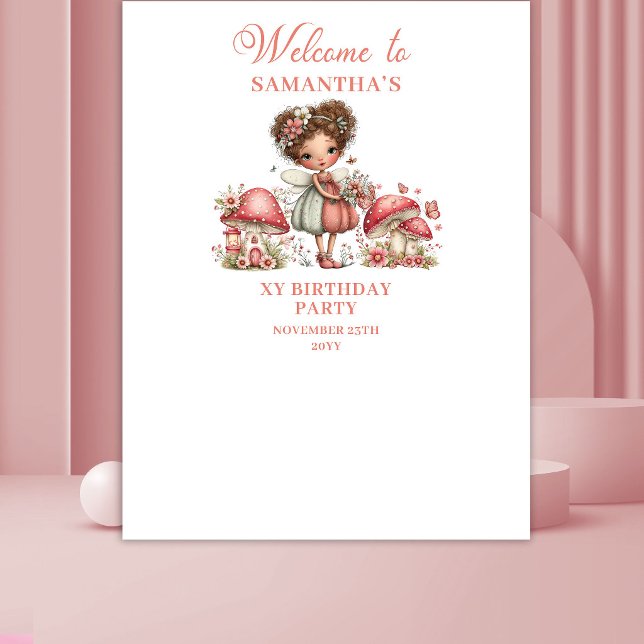 Whimsy Pink Fairy 6th Birthday Tapestry (Whimsy Pink Fairy 6th Birthday Tapestry)