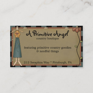Whimsy Primitive Angel Carte de visite du pays