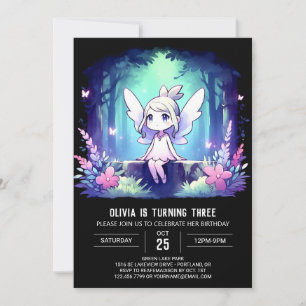 Whimsy Printable Fairy Birthday Invitation