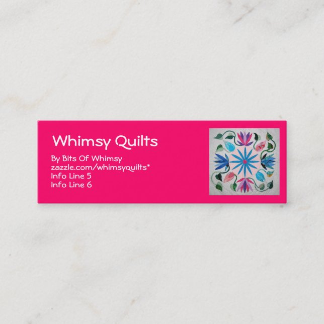 Whimsy Quilt Mini Business Card (Front)